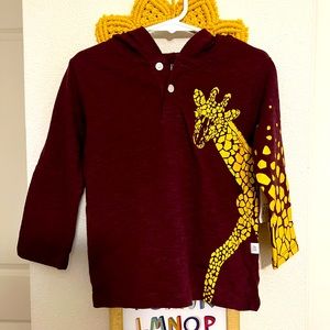 NWT Gap giraffe print long sleeve hoodie